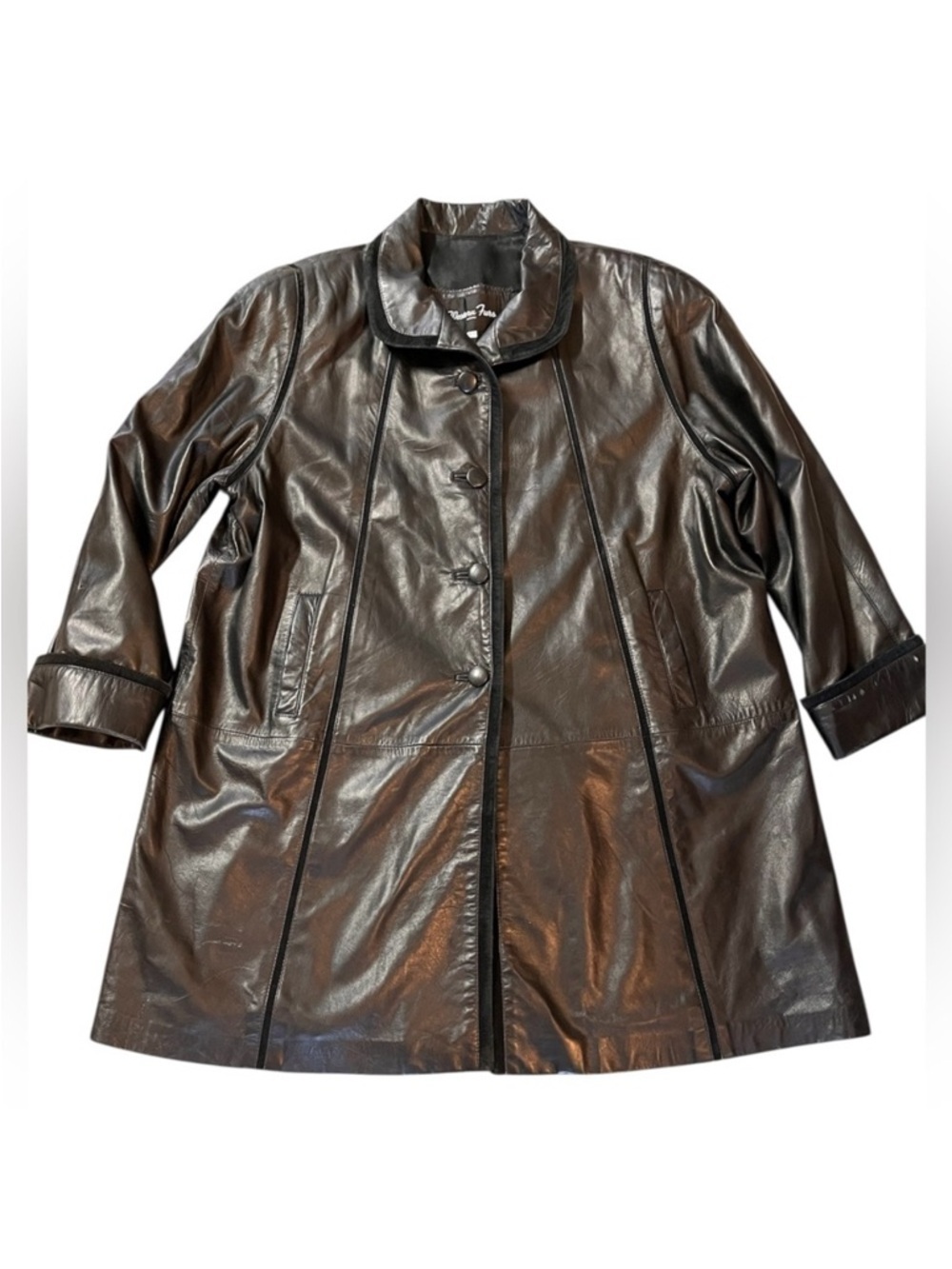 WESTERN FURS Black Leather Jacket. XL. leather & suede. Quality. Lined. Spring!